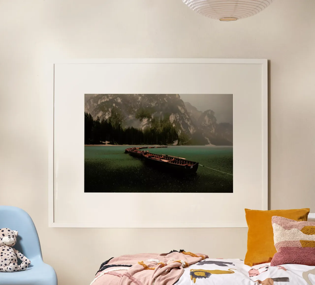 Storm on Braies - Marco Tagliarino poster con telaio in legno da Pictufy