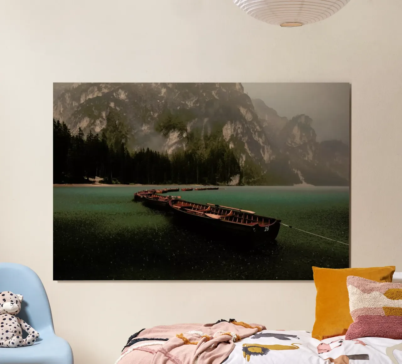 Storm on Braies - Marco Tagliarino poster con telaio in legno da Pictufy