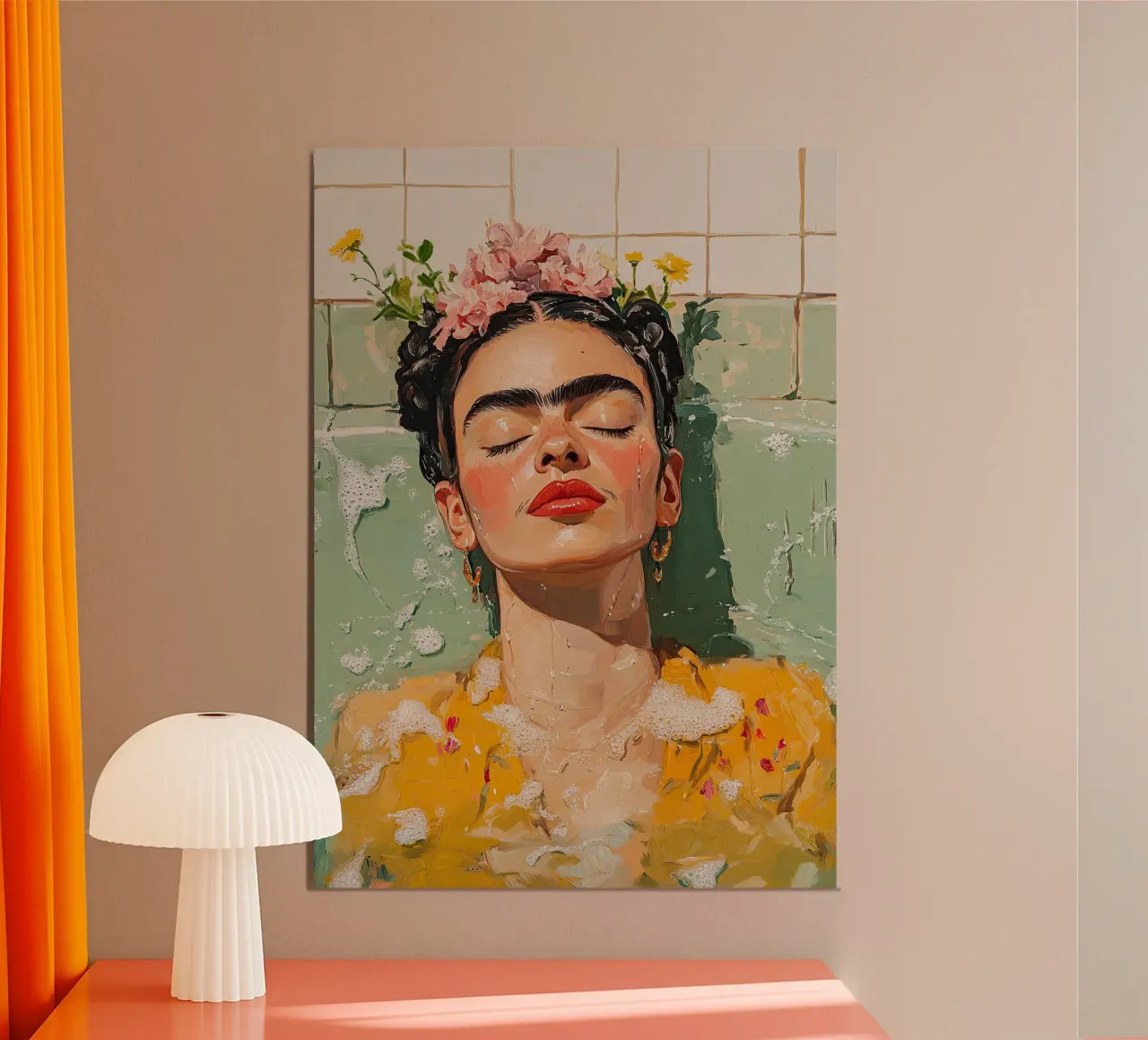 Frida Kahlo - Protetta dall'accettazione carta hahnemühle da Fantasias Florales
