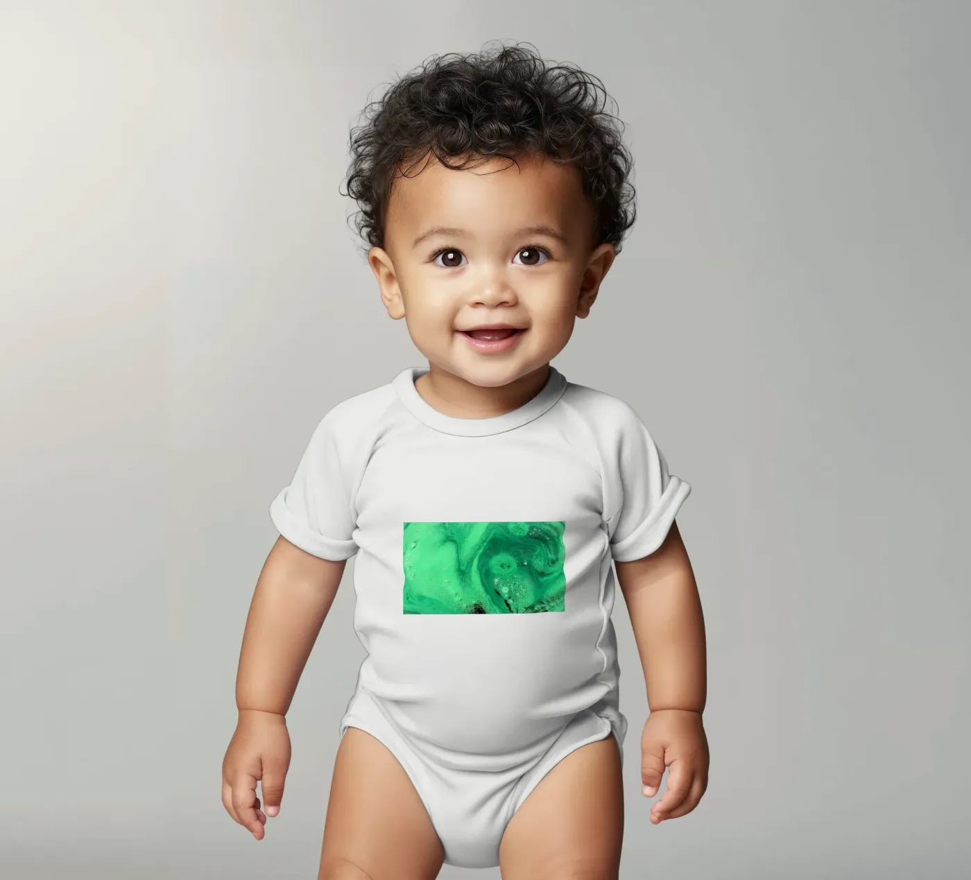 Green Kurzarm Babybody von Massimo Frascogna