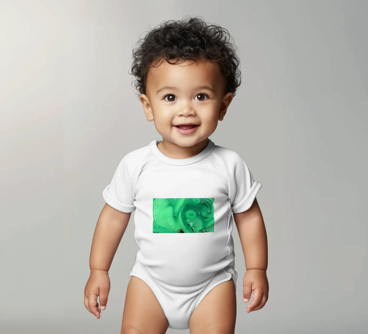 Green Kurzarm Babybody von Massimo Frascogna