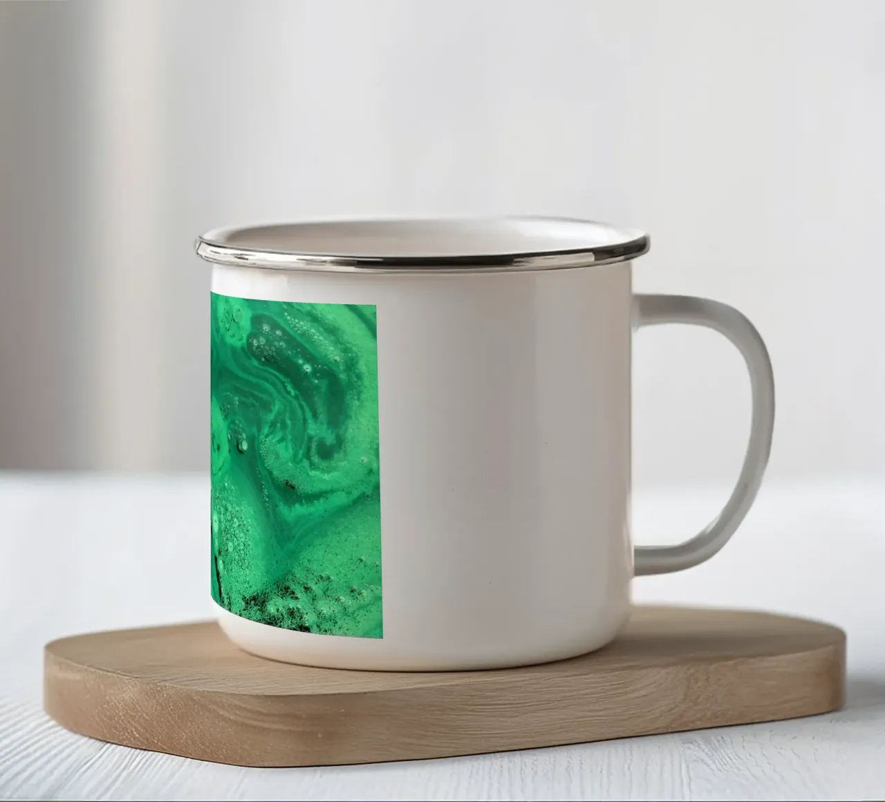 Verde tazza in smalto da Massimo Frascogna