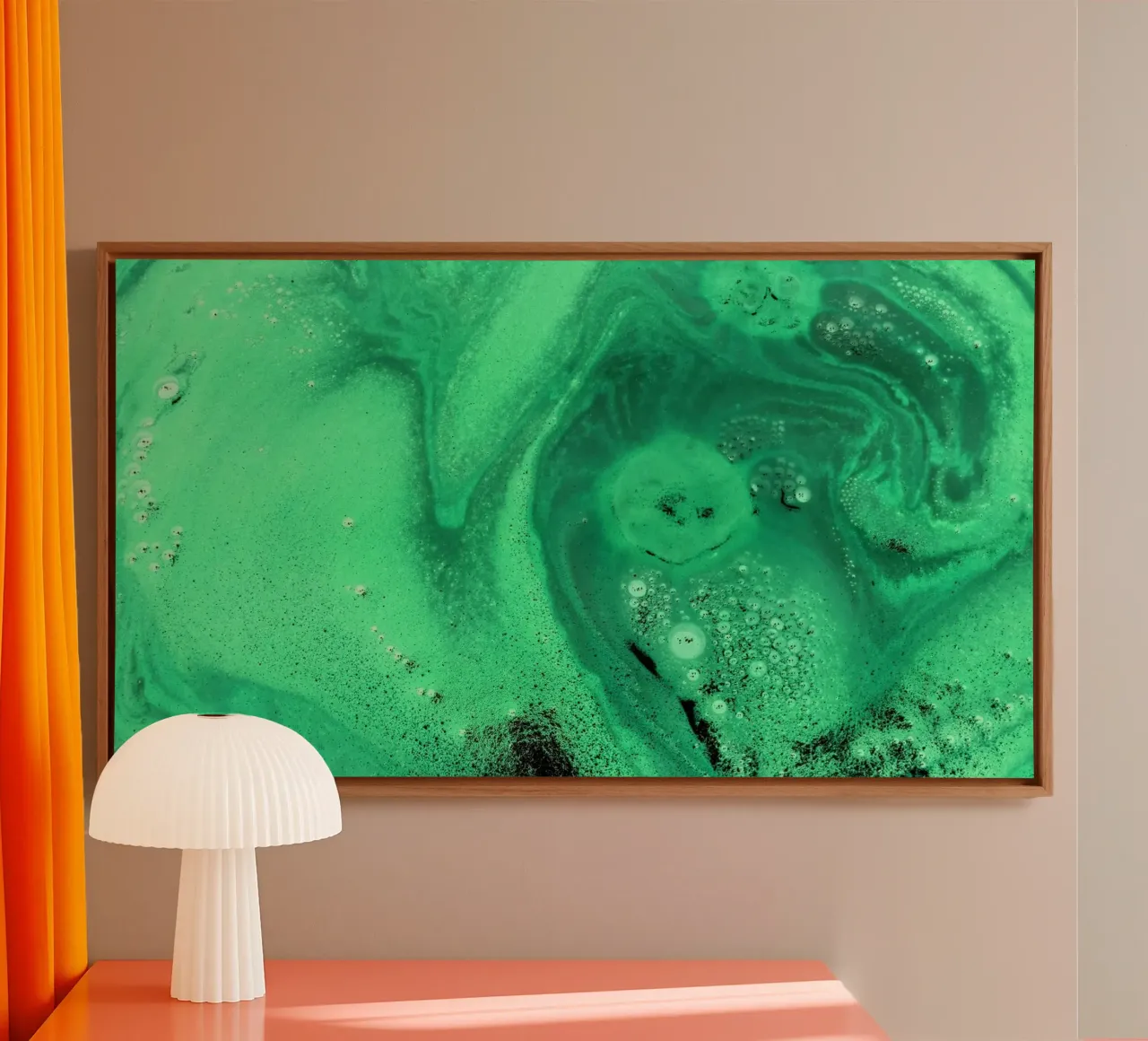 Groen canvas met Baklijst van Massimo Frascogna