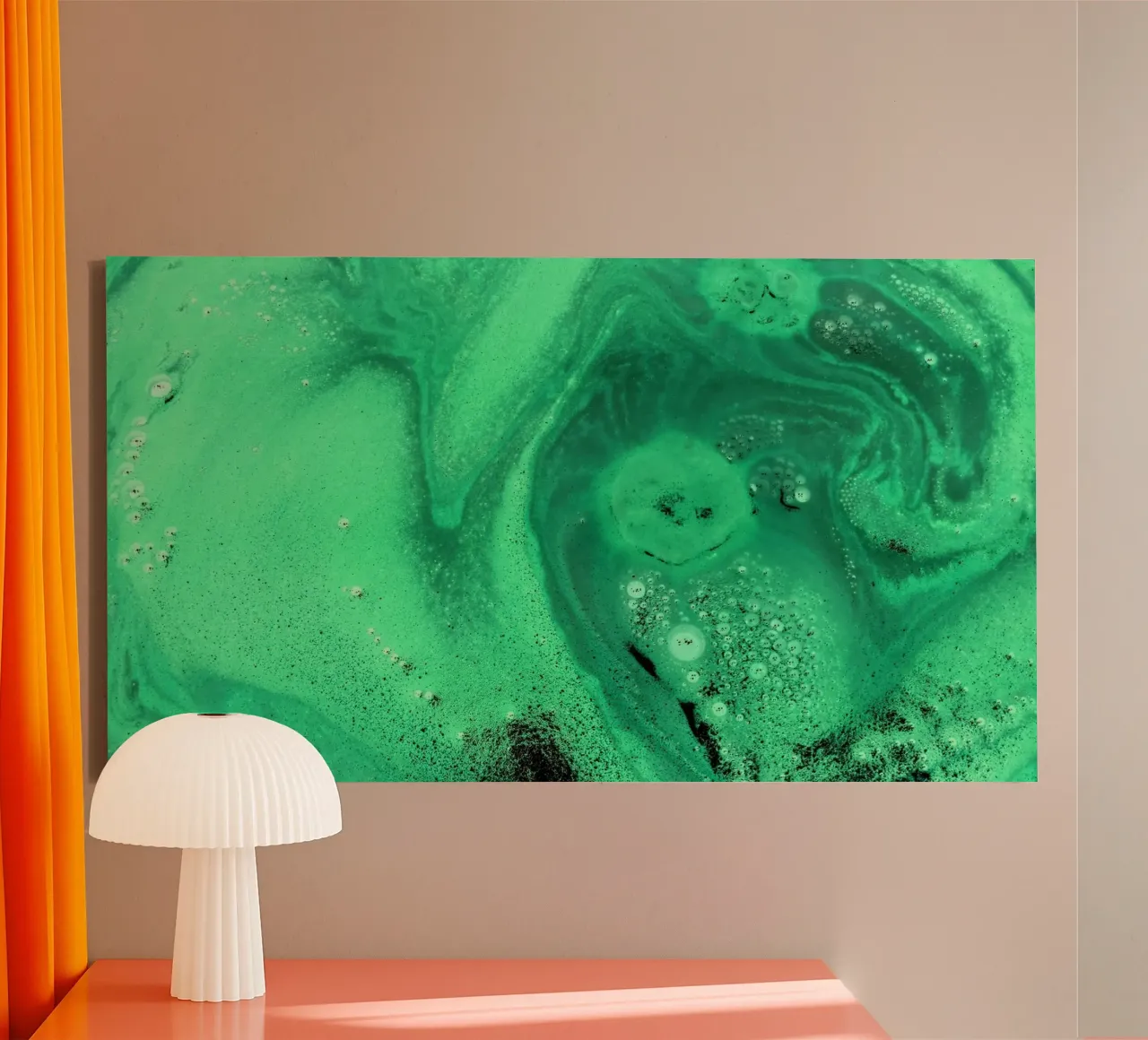 Groen canvas met Baklijst van Massimo Frascogna
