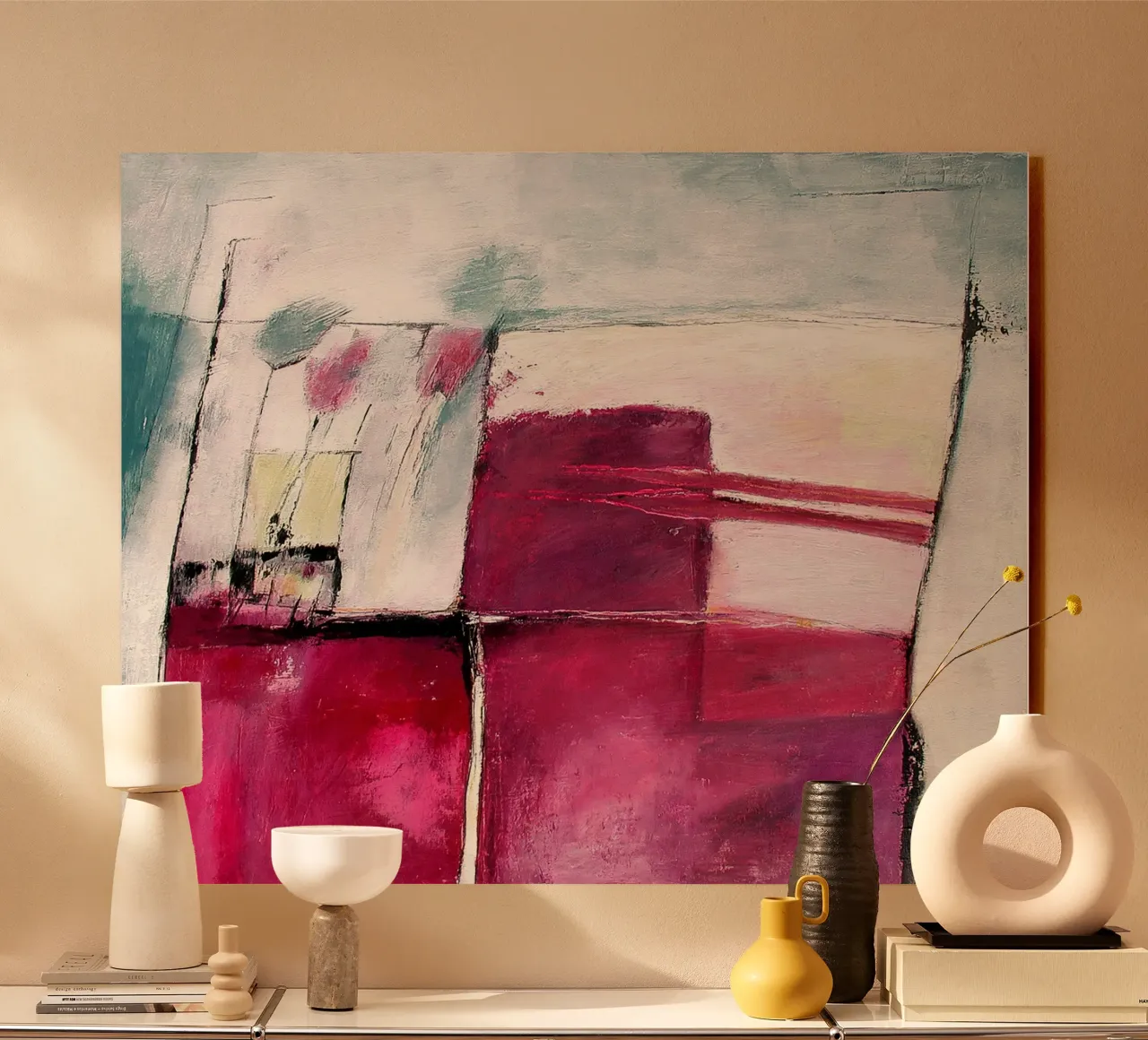 Himbeerfeld plexiglass da Anita Gewald