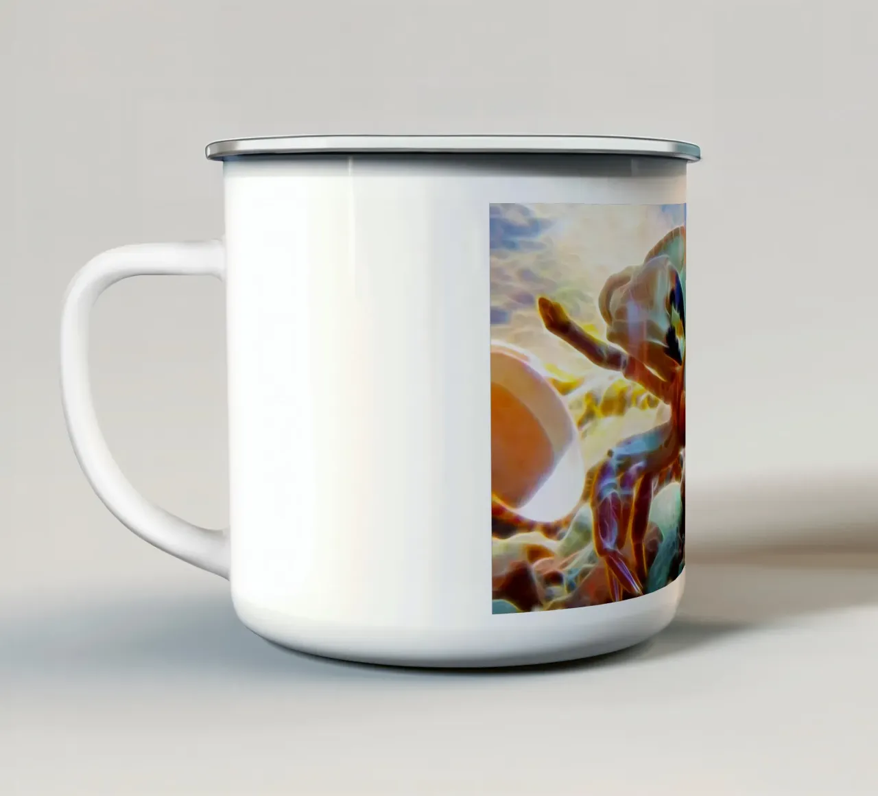 Granchio tazza in smalto da Massimo Frascogna
