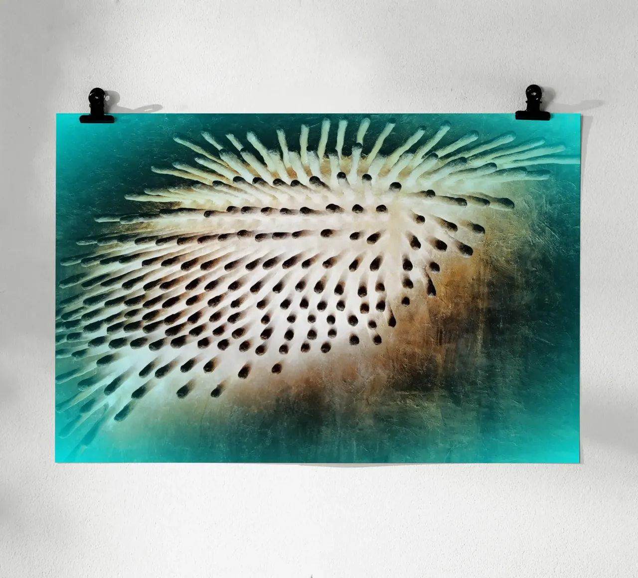 Sotto l'acqua poster con telaio in legno da Massimo Frascogna
