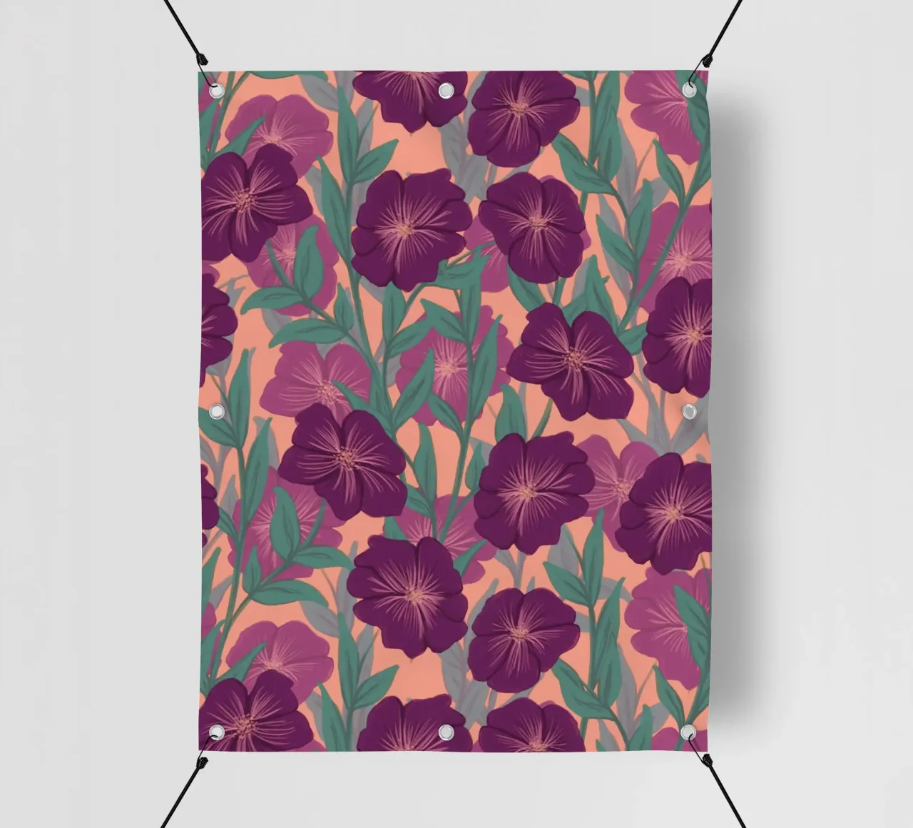 Bold Bloom Purple telo in pvc da designdn