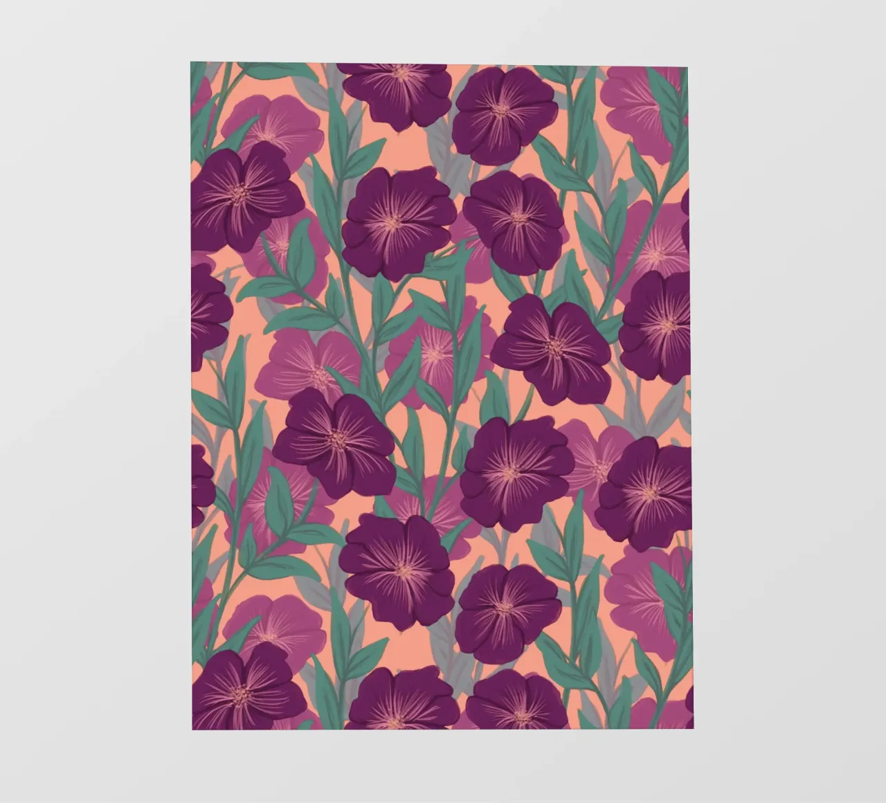 Bold Bloom Purple telo in pvc da designdn