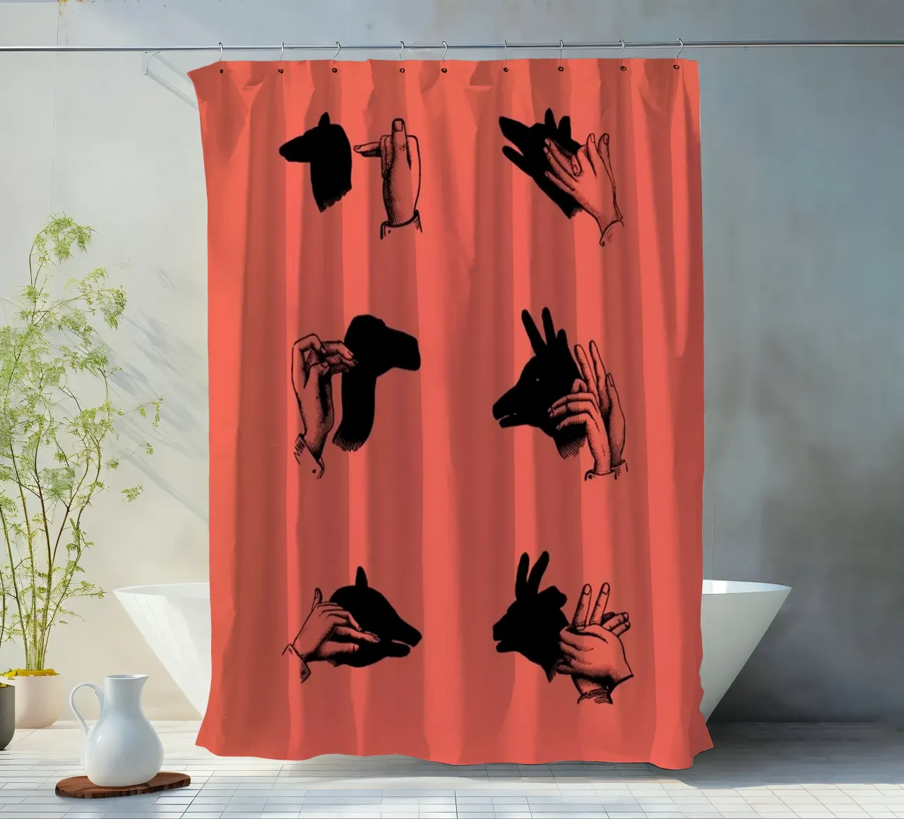 Hand shadows tenda da doccia da LeDieg