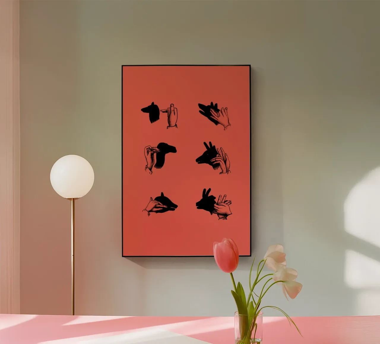 Hand shadows Acryl-Glas von LeDieg