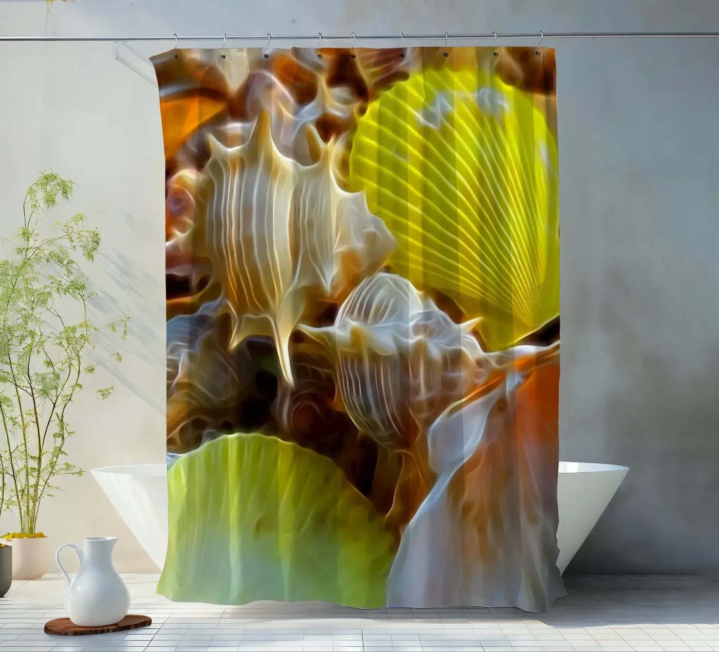 Schelpen douchegordijn van Massimo Frascogna