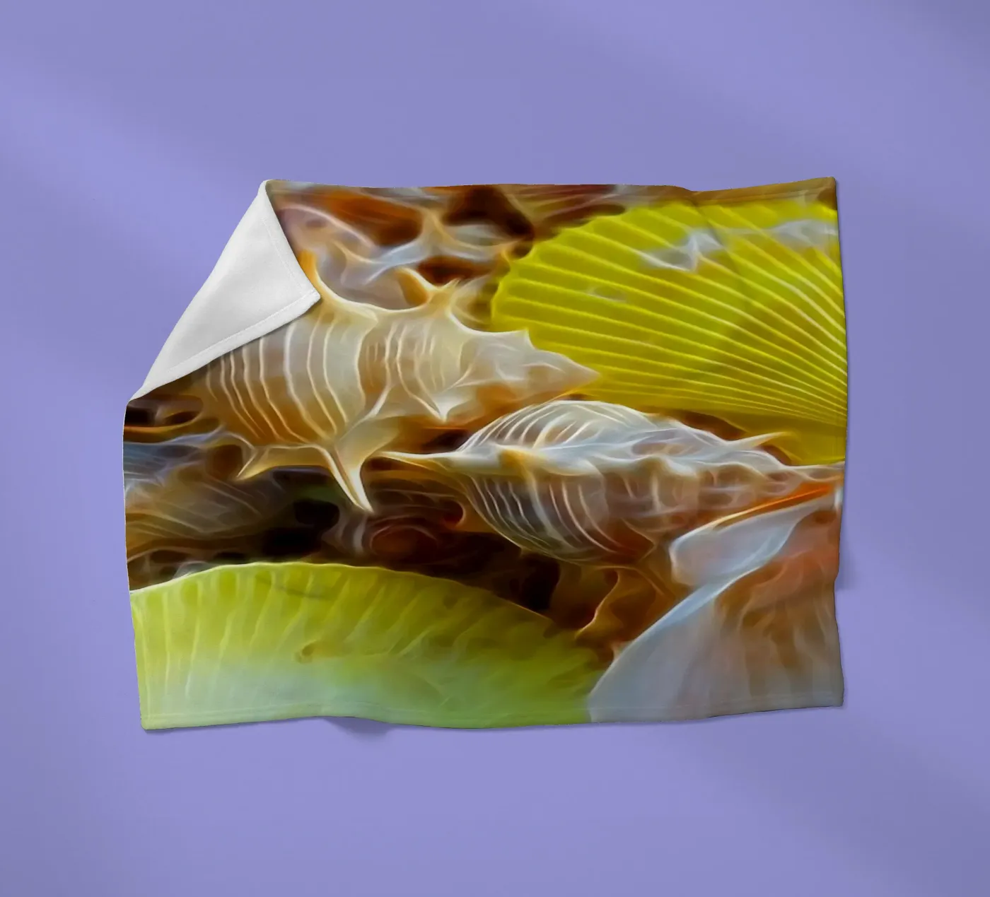 Muscheln Fleecedecke von Massimo Frascogna