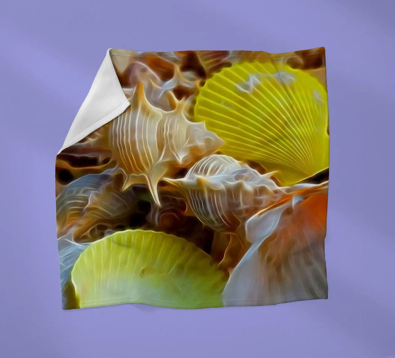 Muscheln Fleecedecke von Massimo Frascogna