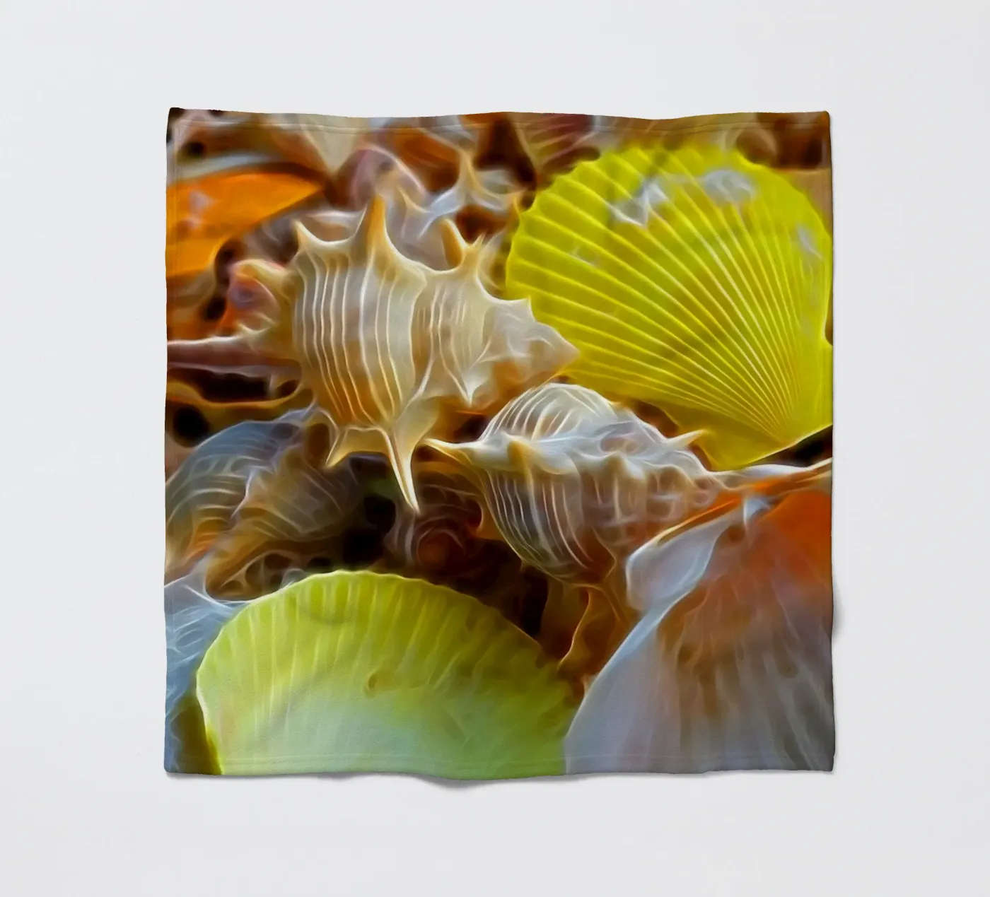 Muscheln Fleecedecke von Massimo Frascogna