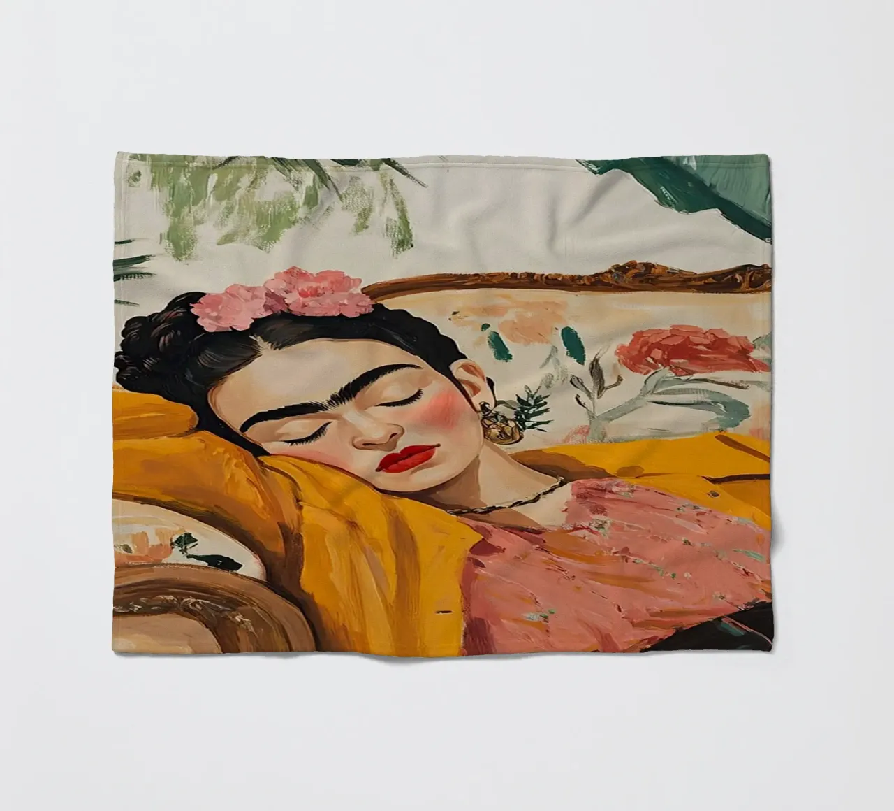 Frida Kahlo - Relax coperta in pile da Fantasias Florales