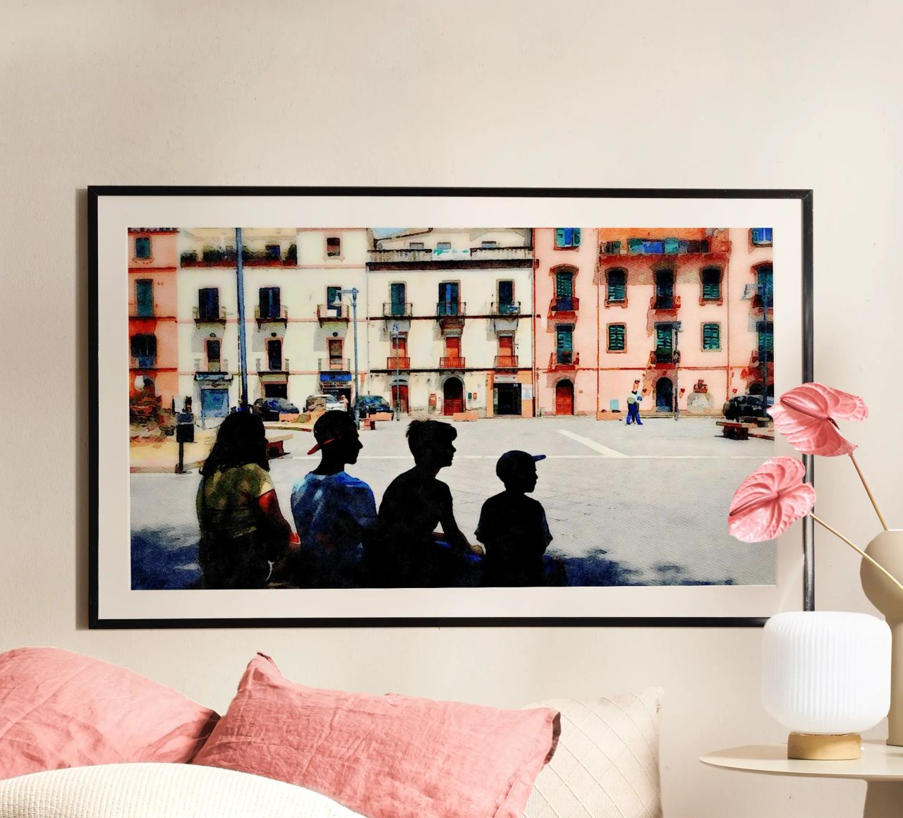 Young silhouettes poster by Massimo Frascogna