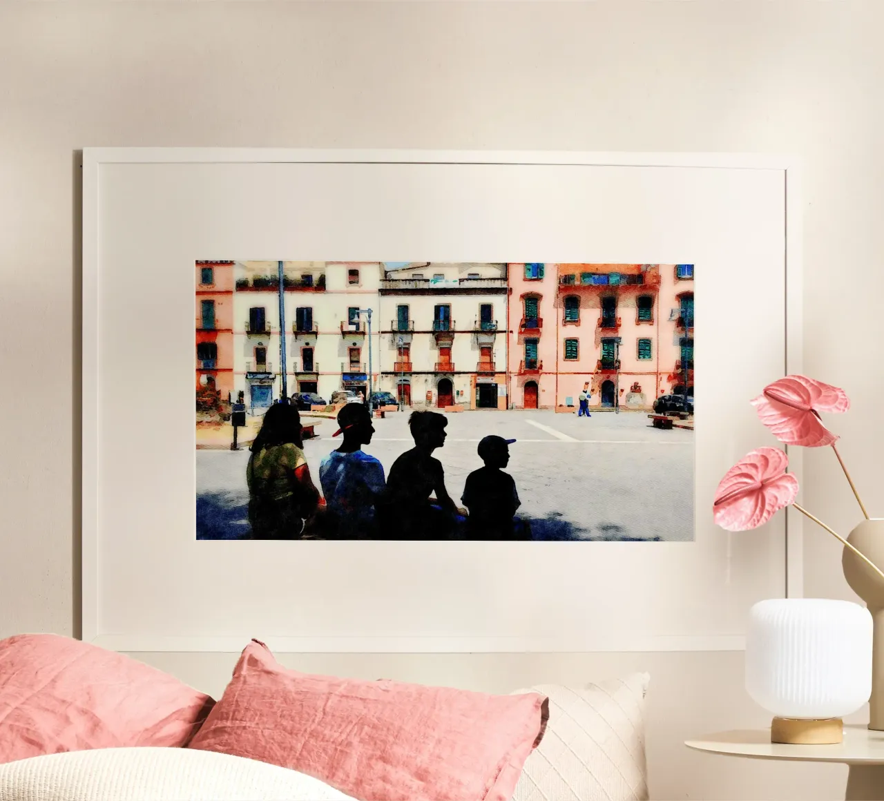 Young silhouettes poster by Massimo Frascogna