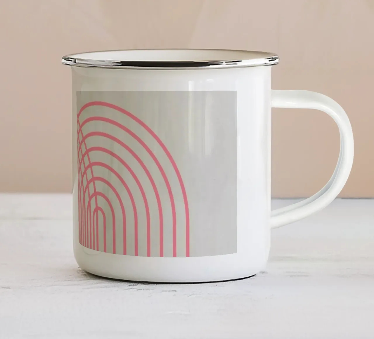 Collegare tazza in smalto da Rose Beck Art