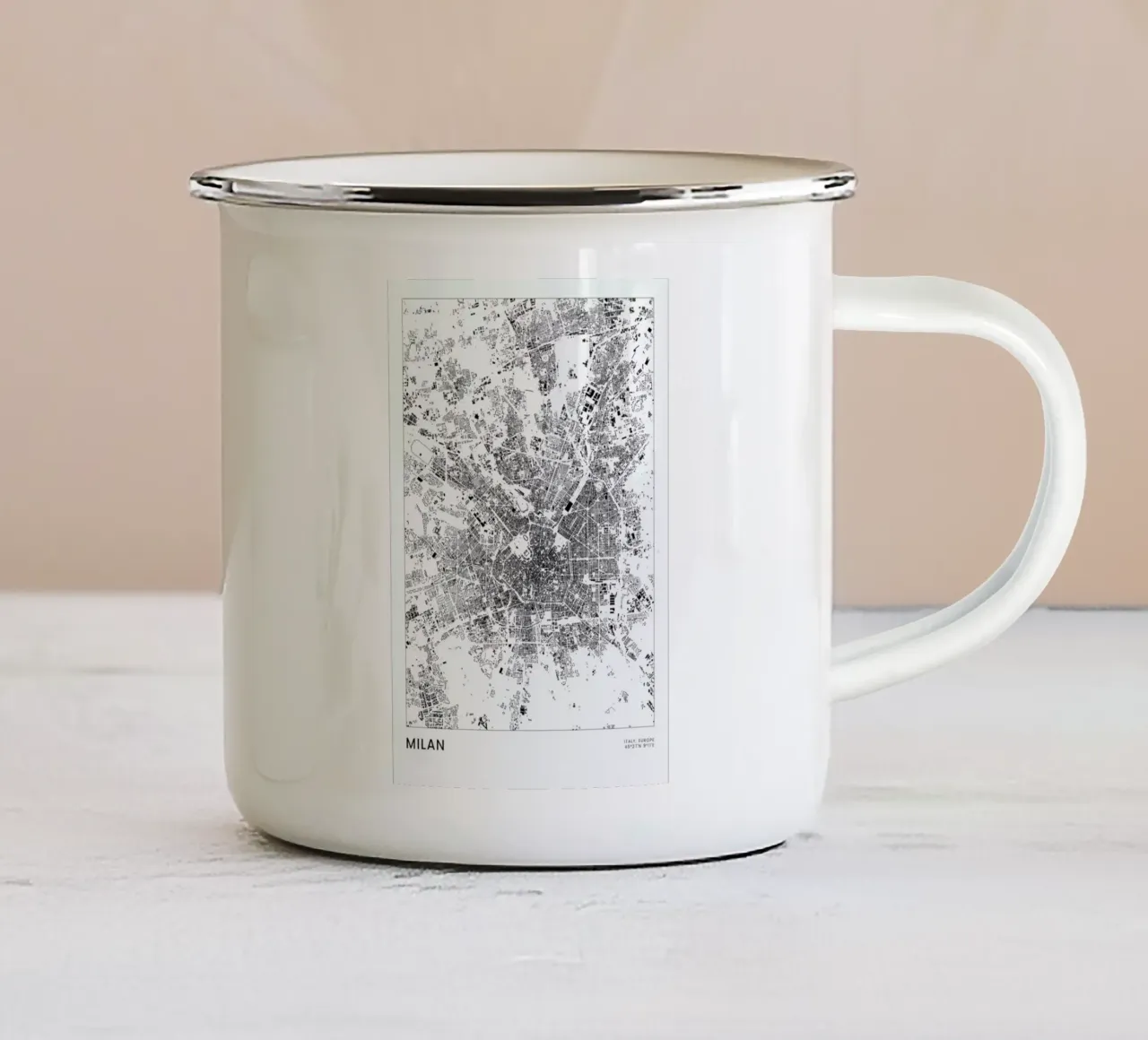 Milan tazza in smalto da The Cartography Collection