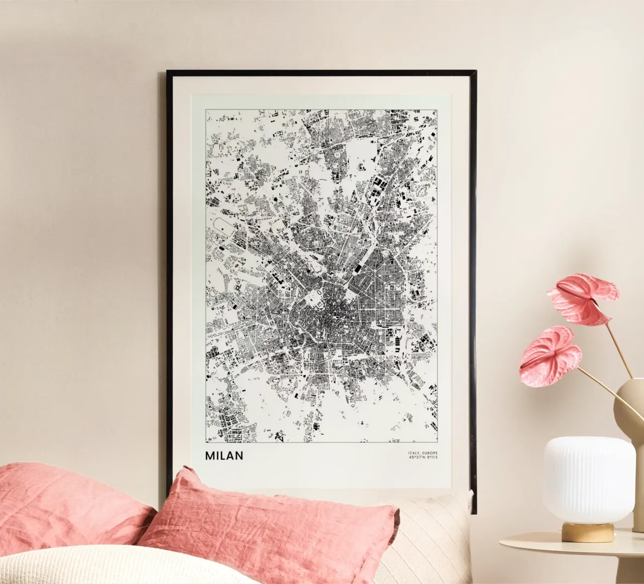 Milan poster da The Cartography Collection