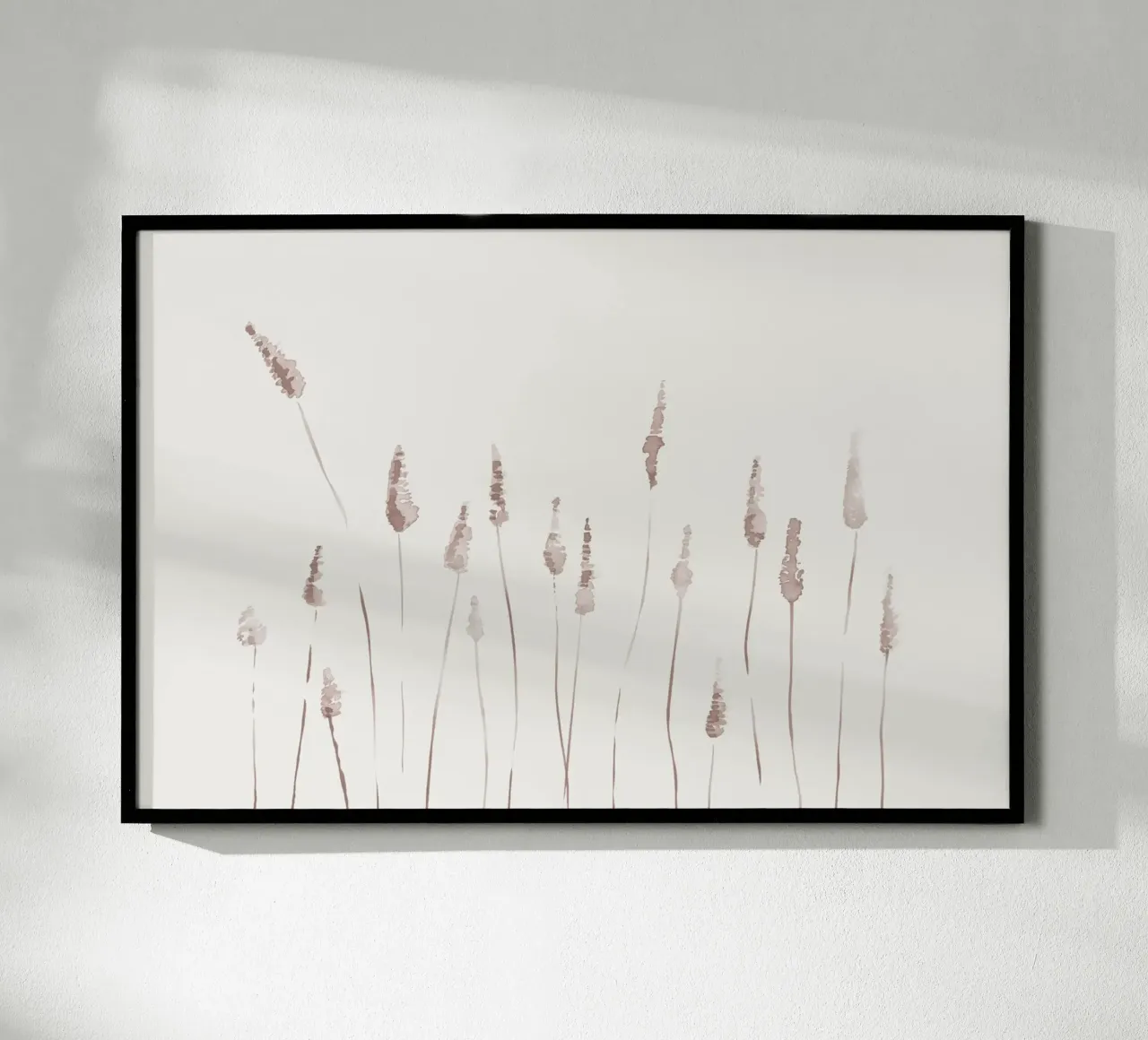 Già l'acquerello beige poster con telaio in alluminio da NouveauPrints