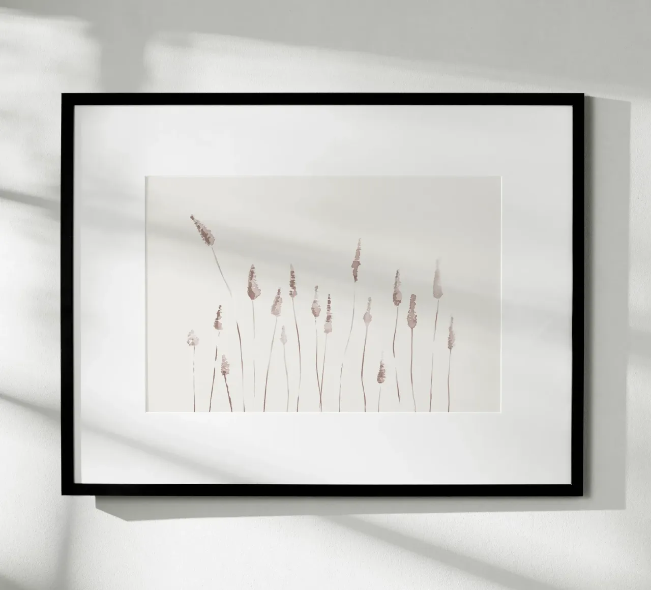 Già l'acquerello beige poster con telaio in alluminio da NouveauPrints