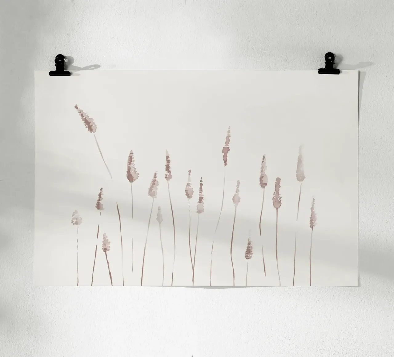 Già l'acquerello beige poster con telaio in alluminio da NouveauPrints