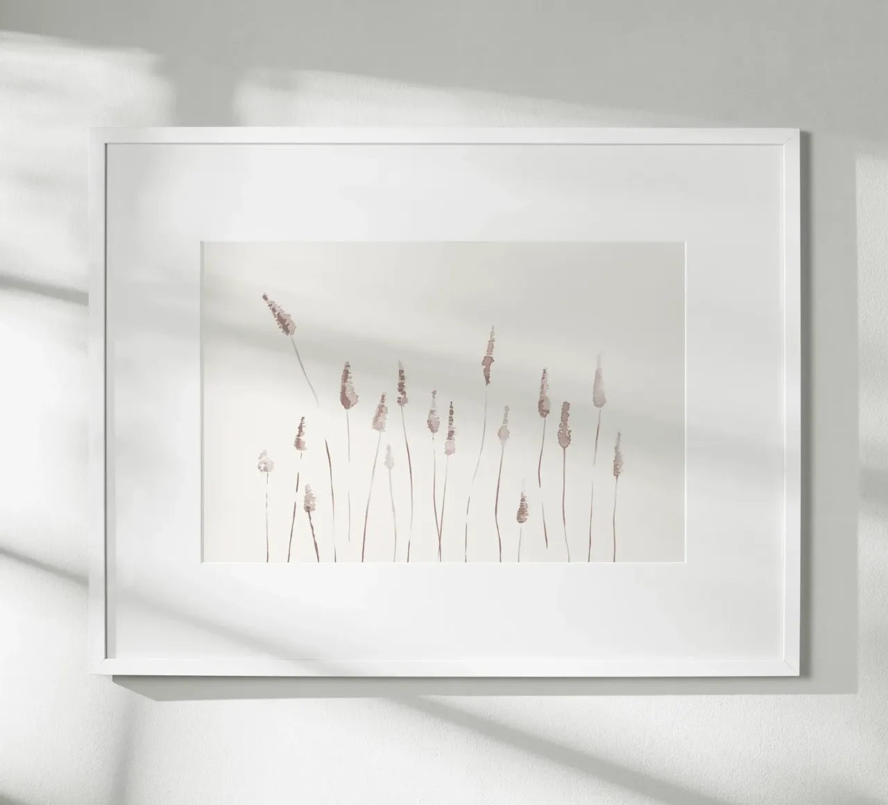 Già l'acquerello beige poster con telaio in alluminio da NouveauPrints