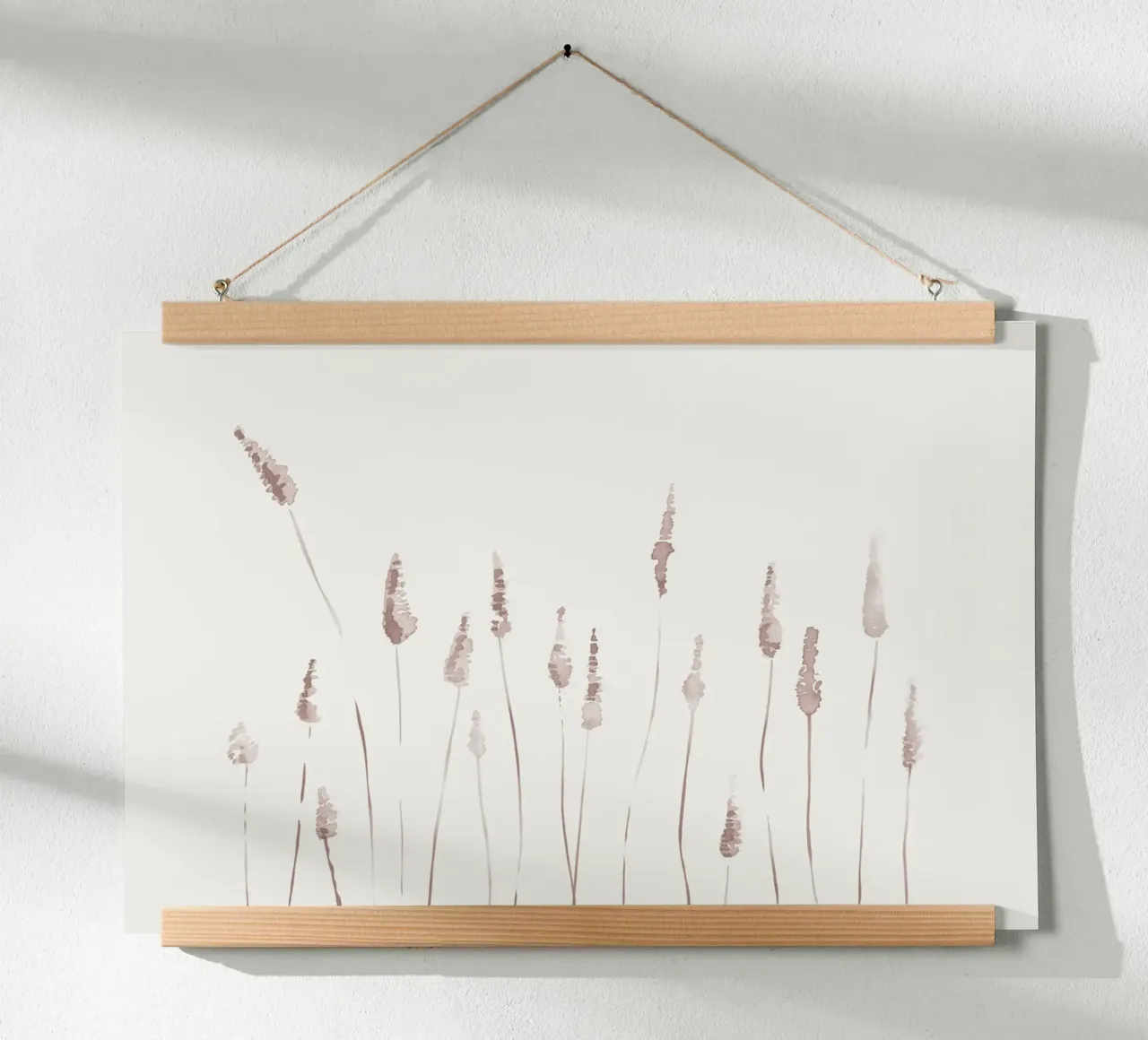 Già l'acquerello beige poster con telaio in alluminio da NouveauPrints