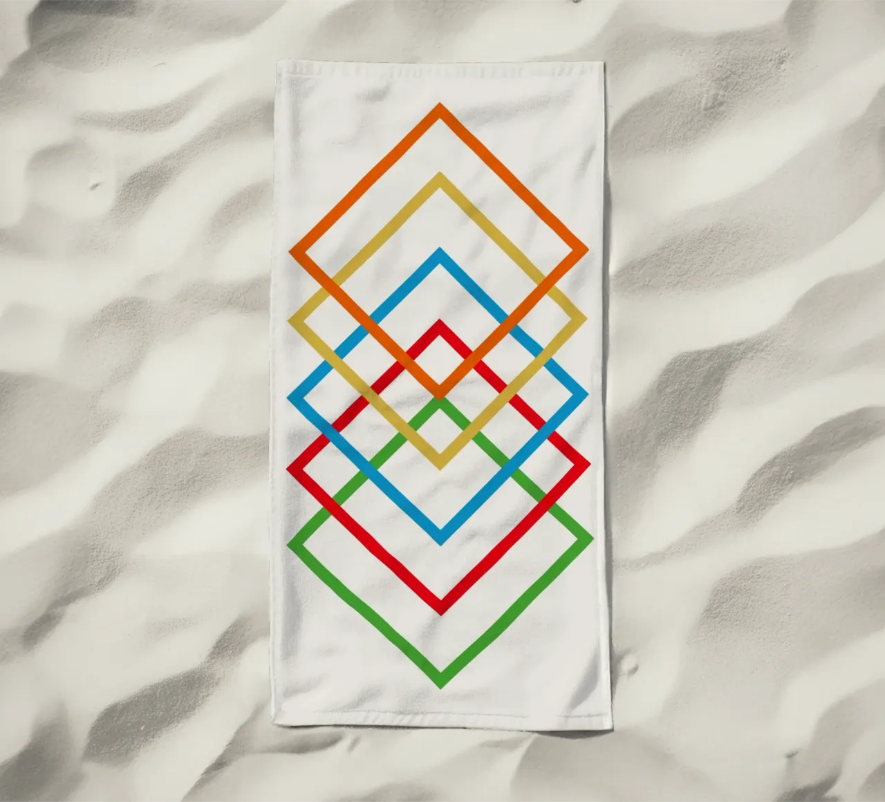 Interlink beach towel by Rose Beck Art