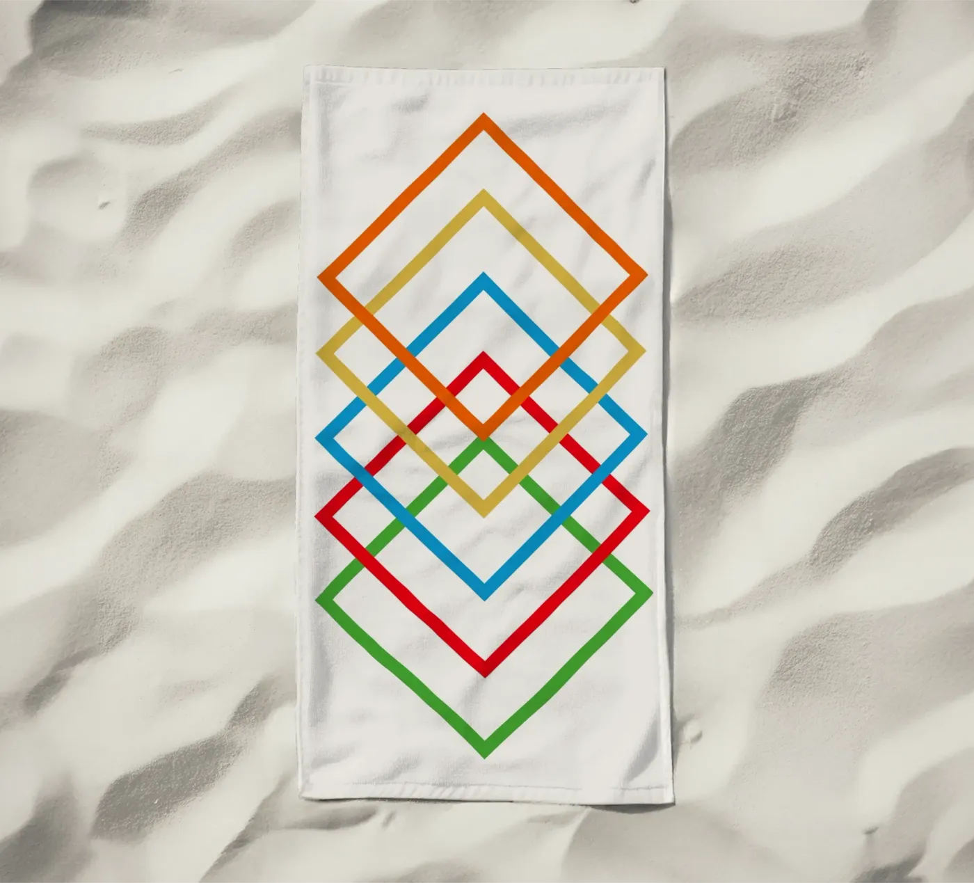 Interlink beach towel by Rose Beck Art