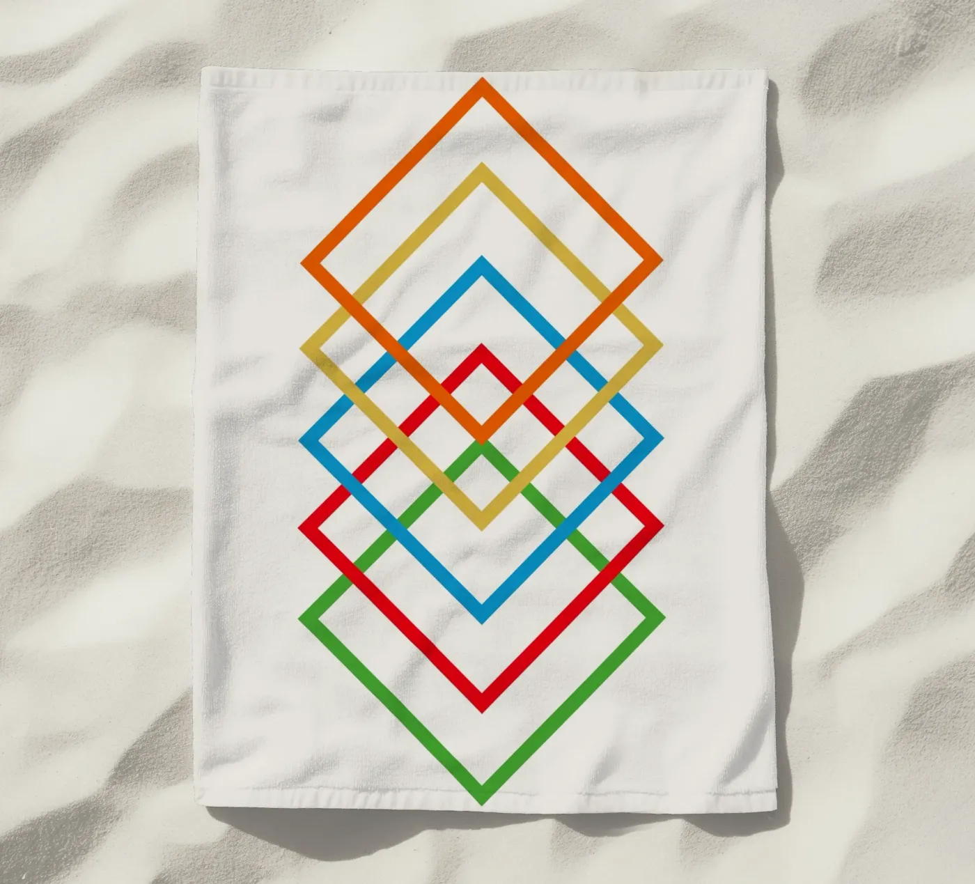 Interlink beach towel by Rose Beck Art