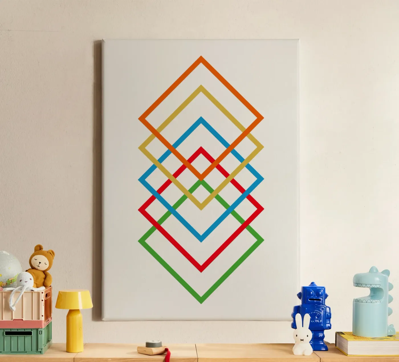 Interlink canvas van Rose Beck Art