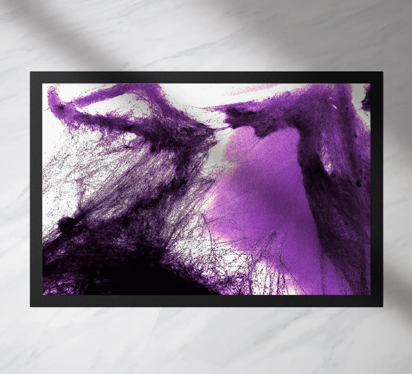 Paars spinnenweb deurmat van Massimo Frascogna