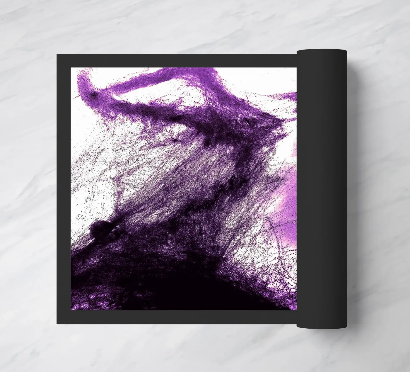 Paars spinnenweb deurmat van Massimo Frascogna