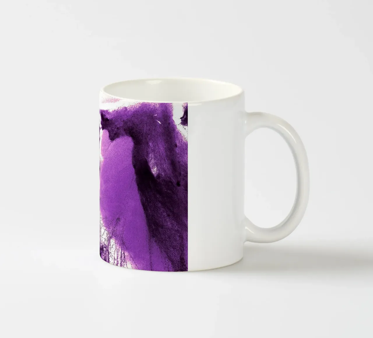 Ragnatela viola tazza in ceramica da Massimo Frascogna