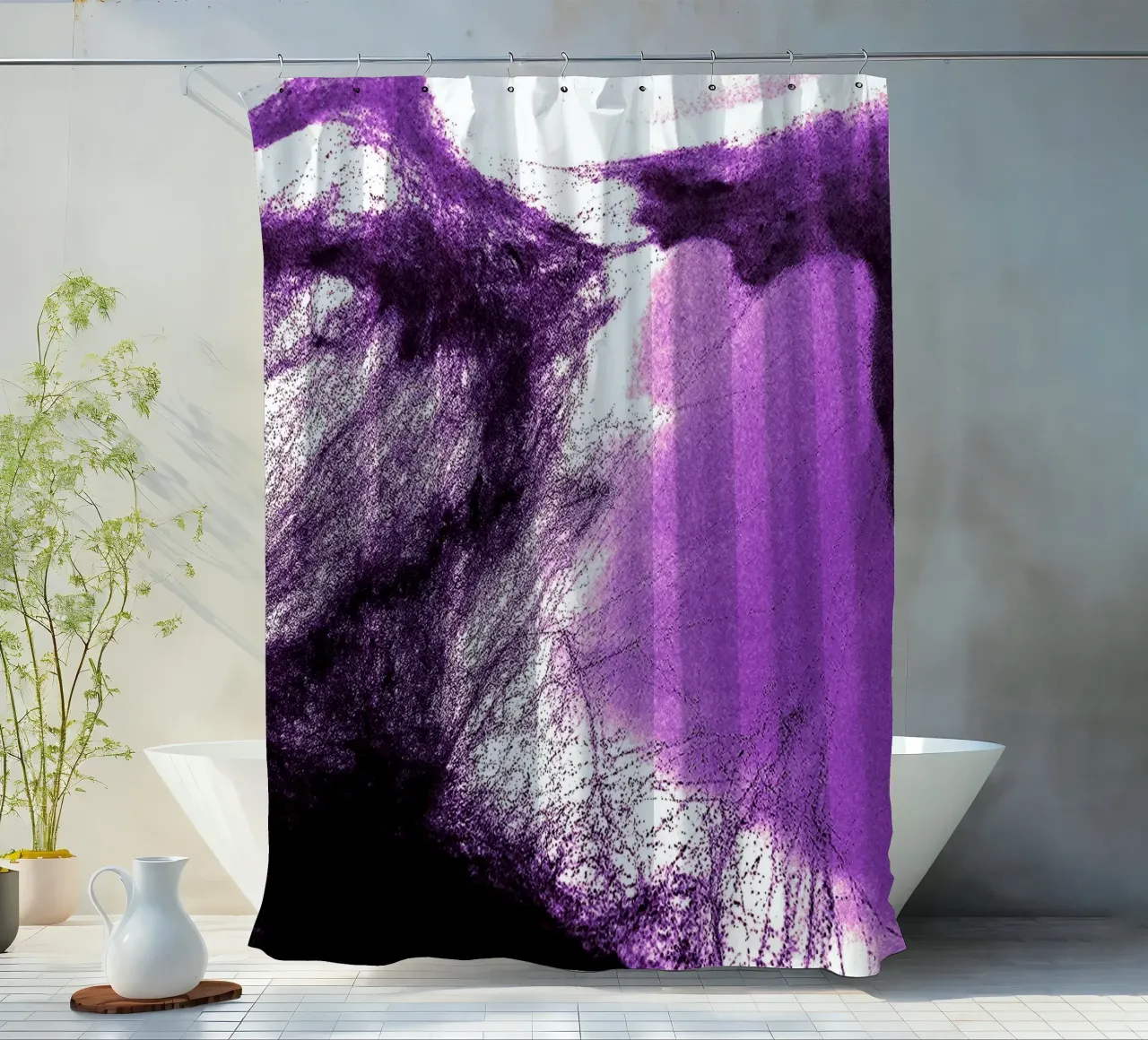 Toile d'araignée violette rideau de douche de Massimo Frascogna
