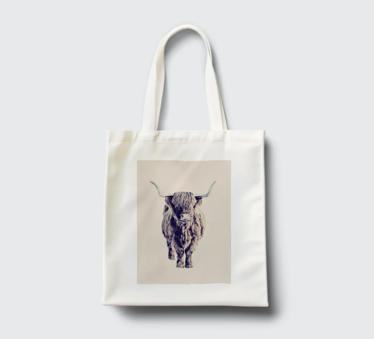 Highland Cattle Colin Rose borsa in juta da Monika Strigel