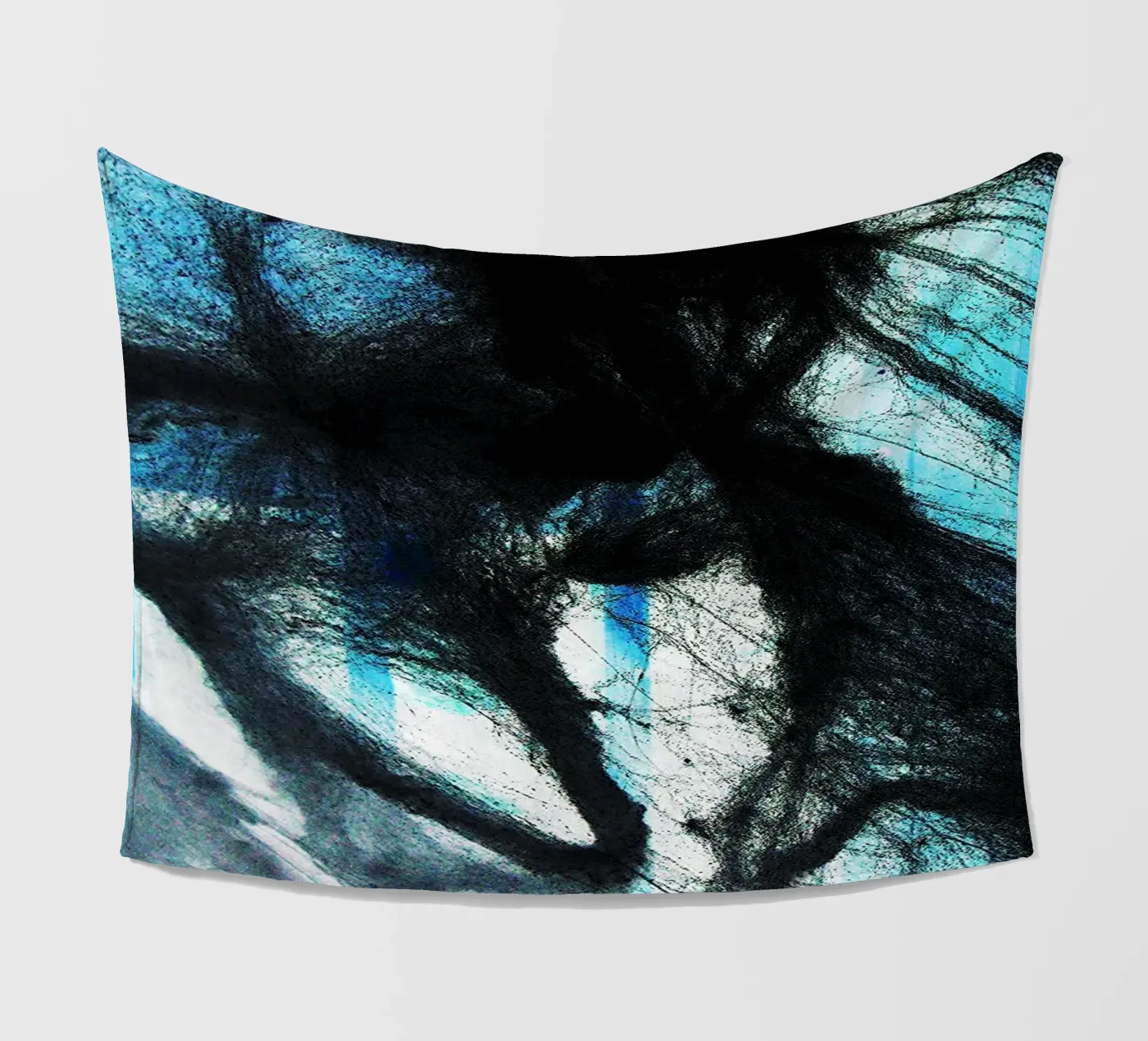 schwarzes Web Fleecedecke von Massimo Frascogna