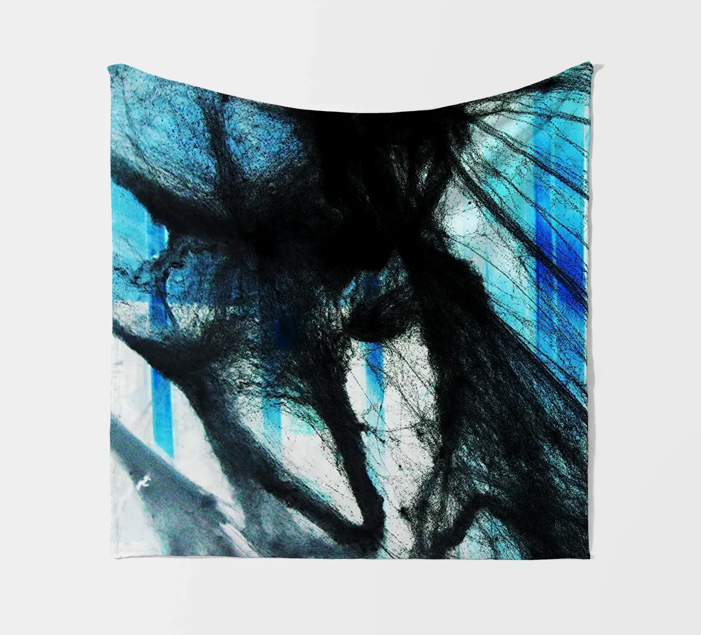 schwarzes Web Fleecedecke von Massimo Frascogna