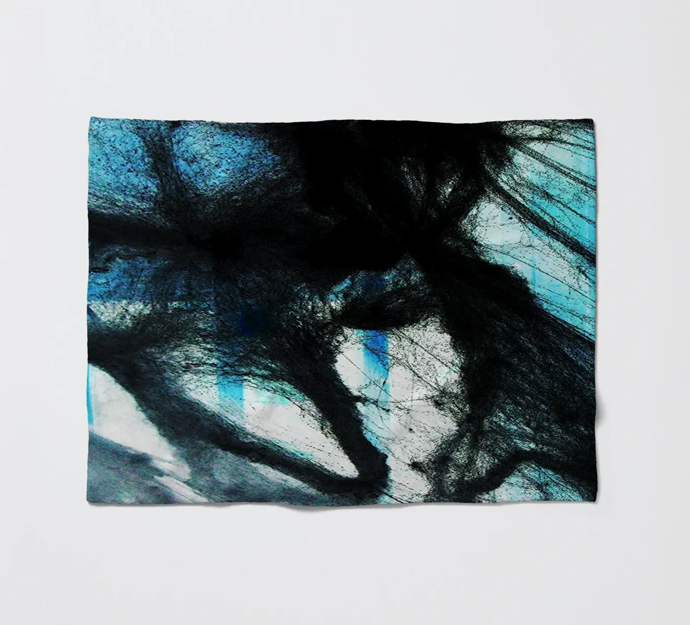 schwarzes Web Fleecedecke von Massimo Frascogna