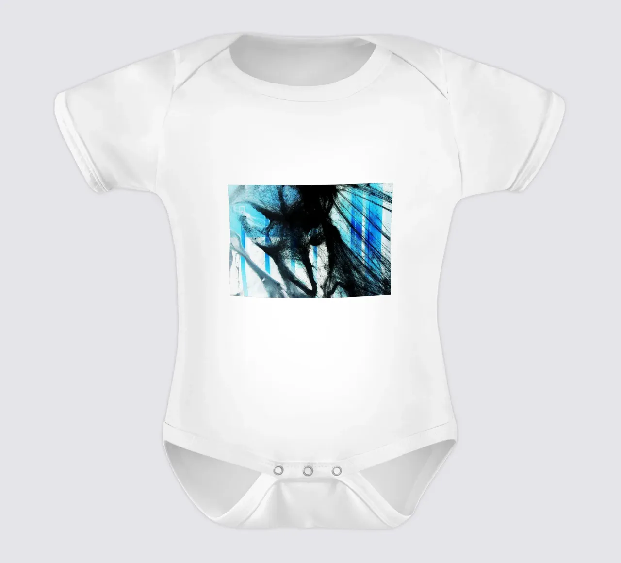 Web nero body neonato maniche corte da Massimo Frascogna