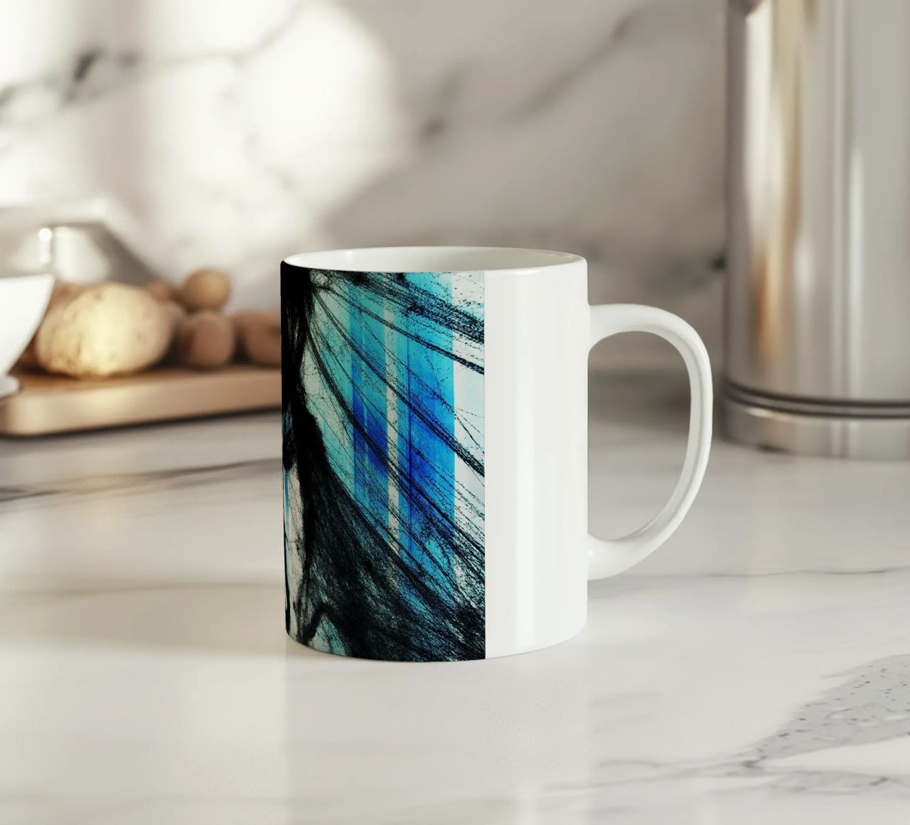 Web nero tazza in ceramica da Massimo Frascogna