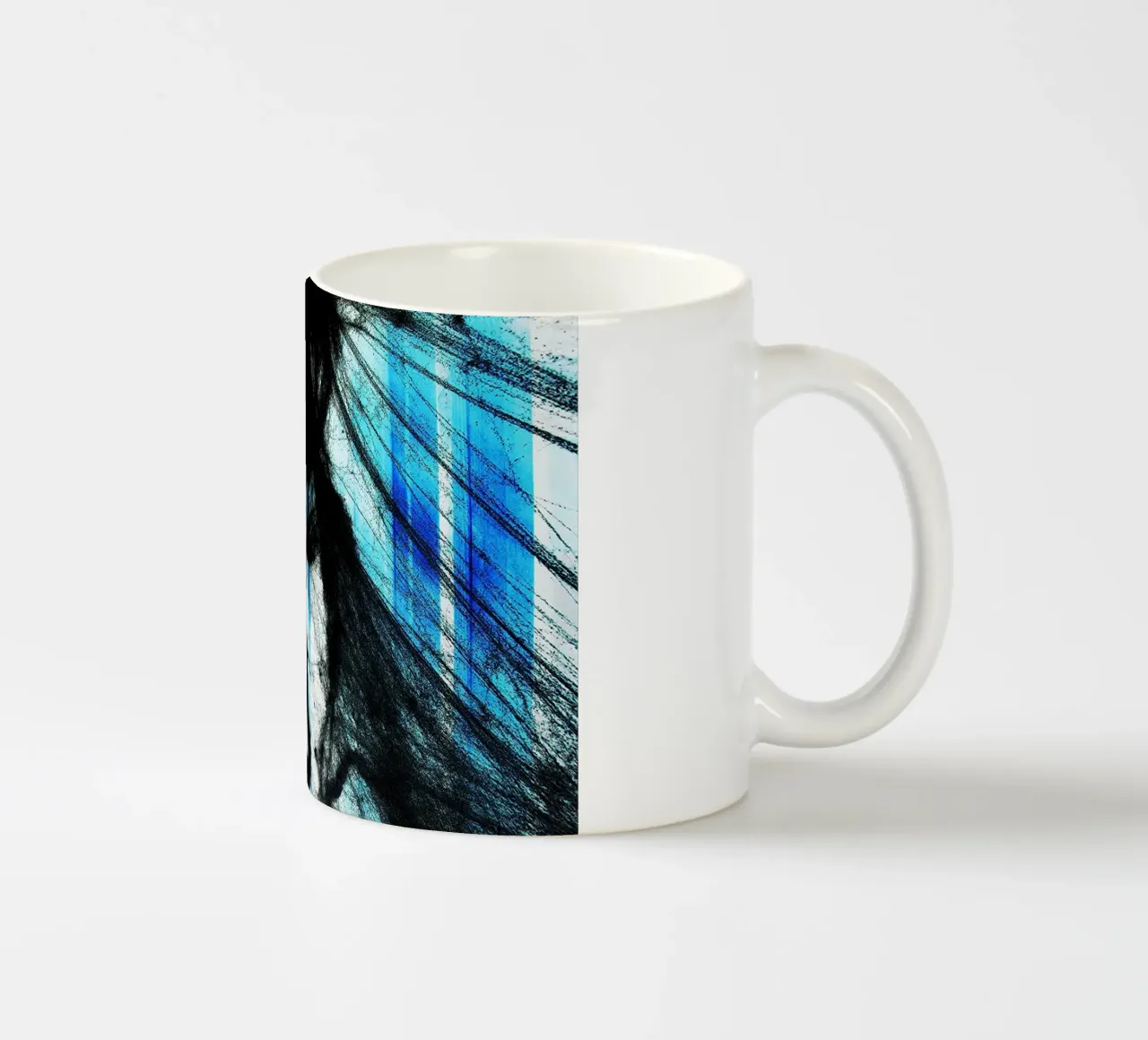 schwarzes Web Keramik Tasse von Massimo Frascogna