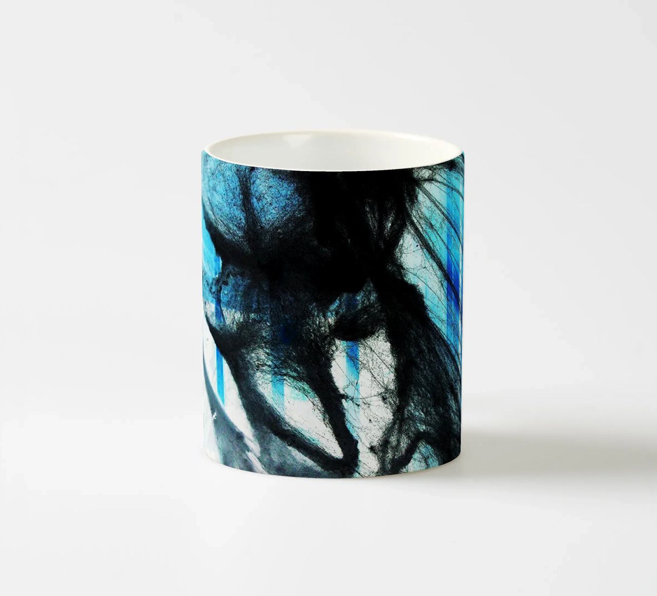 Web nero tazza in ceramica da Massimo Frascogna