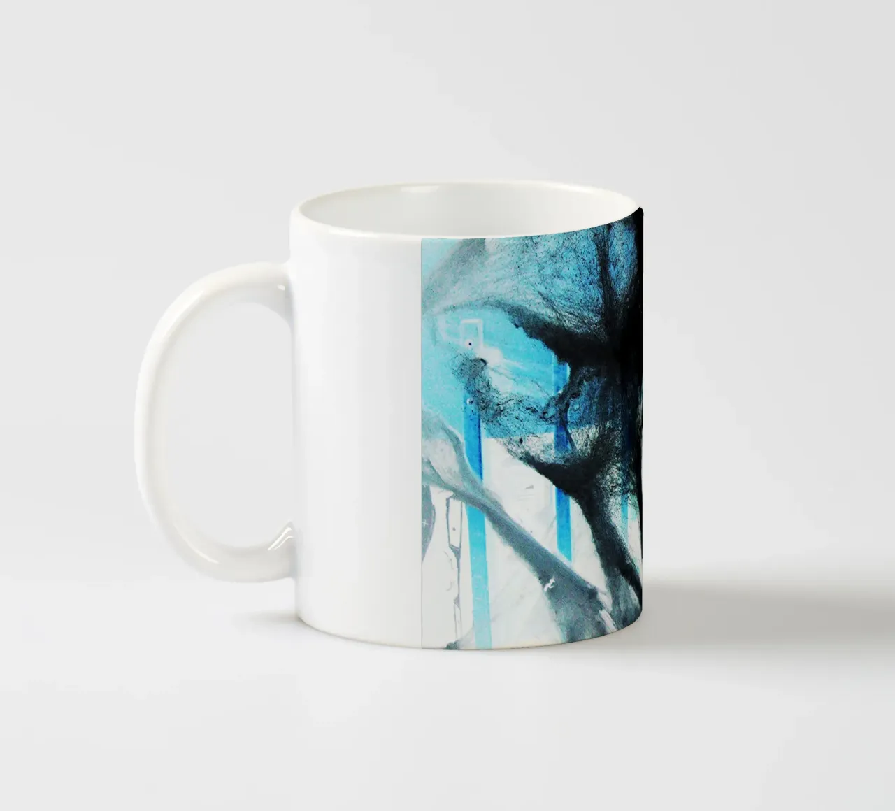 schwarzes Web Keramik Tasse von Massimo Frascogna