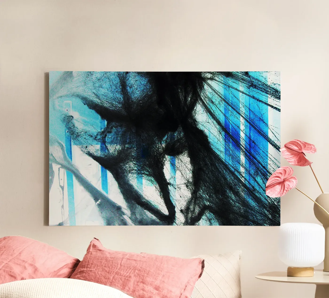 black Web canvas by Massimo Frascogna