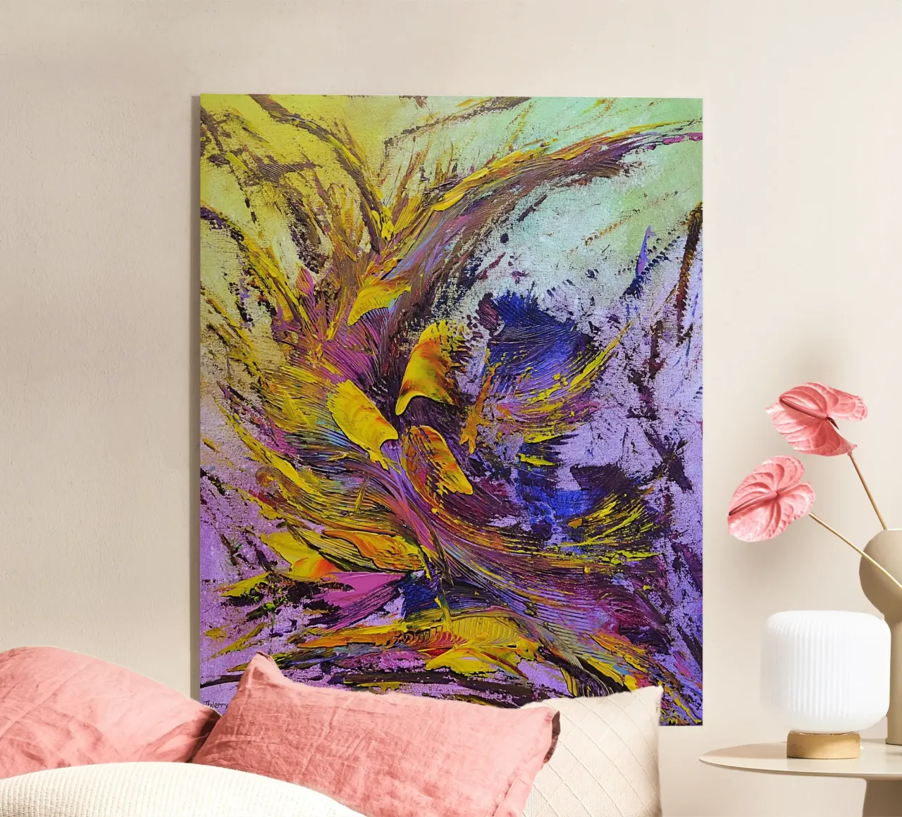 CREATIVE PASSION acrylic glass by Thierry Vobmann Abstract painting