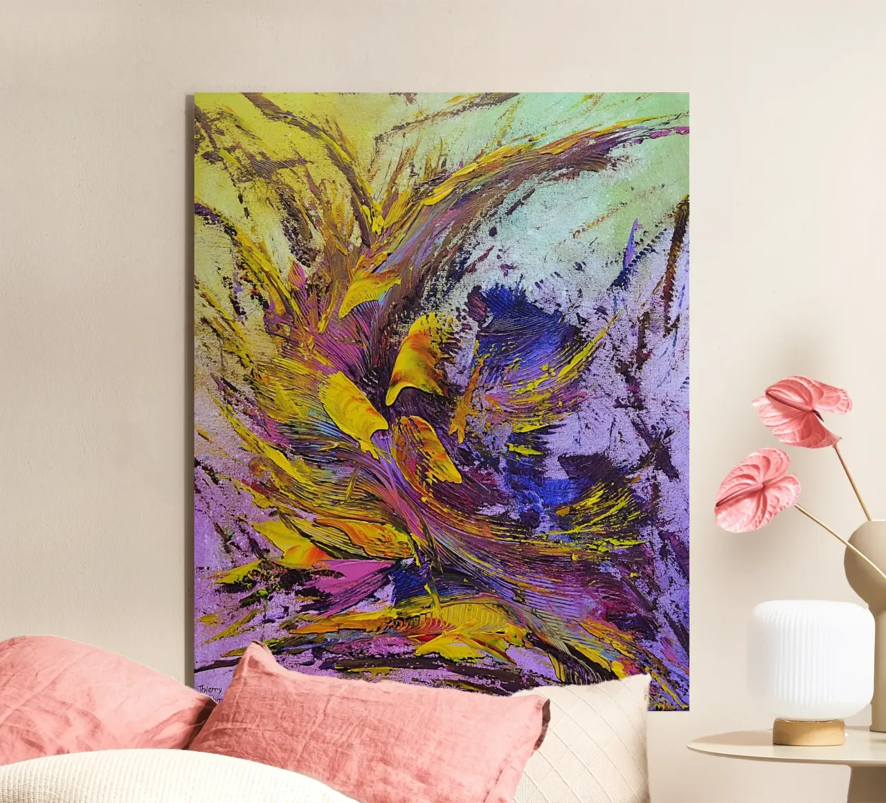 CREATIVE PASSION alu-dibond by Thierry Vobmann Abstract painting